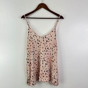 HATCH‎ Collection V-Neck Pink Animal Print Camisole Size 1=S